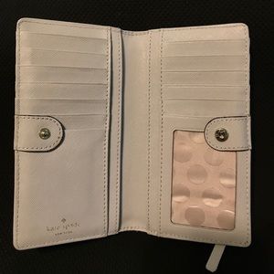 Kate Spade Large Slim Bi-Fold Wallet (Gray)